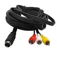 ราคา Mini DIN 9pin S Video to 3 RCA male female Adapter Cable for RGB TV HDTV Audio Video AV Cable 1 8M harjea4397887 (23070224948)