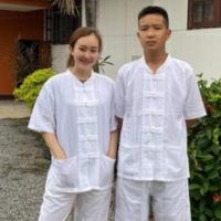 ราคา เสื้อคอจีนแขนสั้นกระดุมขอดจีนสีขาว เสื้อพื้นเมืองผ้าฝ้ายสีขาว เสื้อขาวปฏิบัติธรรม ใส่ได้ทั้งชาย หญิง (16383524565)