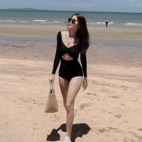 ราคา ชุดว่ายน้ำวันพีชแขนยาว โชว์หลัง รัดรูปทรงสวยมาก (21526459678)