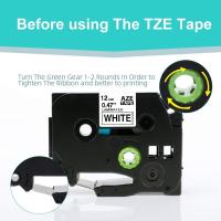 ราคา TZe 231 เทปฉลาก tze สำหรับ Brother P touch Label Maker สำหรับ PT D200 12 มม สีดำบนสีขาวสำหรับ Brother labeller tz231 (6702162386)