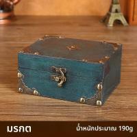 ราคา กล่องเก็บหีบสมบัติวินเทจ 1 กล่อง กล่องเครื่องประดับไม้ กล่องสมบัติขนาดเล็กสําหรับซ่อน (24442589301)