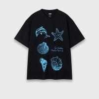 ราคา จัดส่งตลอด 24 ชั่วโมง เสื้อยืด Oversize เสื้อยืดลายปลาดาว โลมา หอยแฟชั่นแนวอาร์ต ลุคสายทะเลเกาหลี ผ้าคอตตอน 100 (24539420826)