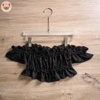 ราคา Castel Crop เสื้อเกาะอกปาดไหล่ ผ้าลายลูกไม้ ดีเทลสม็อคทั้งตัว (24564016633)