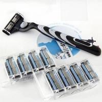ราคา Gillette Mach 3 Blades Face Manual Turbo Razor 4 Beard Shavette Cartridge (23966899924)