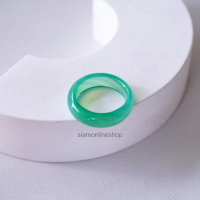 ราคา GREEN AGATE RING แหวนหินแท้ หินอาเกต โทนสีเขียว หินนำโชค หินมงคล by siamonlineshop (19896648710)