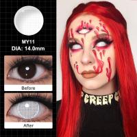 ราคา Magister คอนแทคเลนส์ Original 2 ชิ้น Crazy LENS คอสเพลย์คอนแทคเลนส์สีขาว สีดำ 14 5 มม เลนส์แว่นตาสำหรับฮาโลวีนสีสันที่ไม่ซ้ำกัน Animated คอนแทคเลนส์ (22783028017)