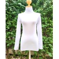 ราคา เสื้อเกี่ยวนิ้วบอดี้ฟิตกันแดดสีพื้น คอเต่า เกี่ยวนิ้ว ยี่ห้อ MAXY GOLF รหัส F 0001 สีขาว และ F 0002 สีดำ (12336403186)