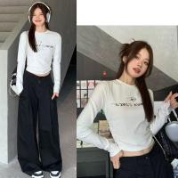 ราคา STR พร้อมส่งจากกทม เสื้อรัดรูป เสื้อครอป เสื้อยืดแขนยาวสีพื้นเอวลอยทรงสกินนี่พอดีตัว เสื้อยืดสีขาวสาวฮอตอเมริกัน สไตล์เกาหลี (23256766496)