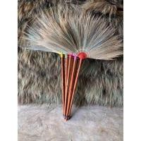 ราคา ไม้กวาดดอกหญ้า 10ด้าม ด้ามไม้ไผ่ ขายดี (22419821460)