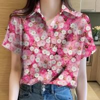 ราคา เสื้อสวยผู้หญิงแฟชั่นเกาหลี ลายดอกไม้สีพาสเทล เสื้อฮาวาย ลายดอกไม้สไตล์วินเทจ เสื้อเชิ้ตแขนสั้นสไตล์เกาหลี (24329125731)