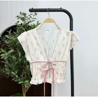 ราคา Nova top เสื้อครอปฉลุโบว์น่ารักๆ (24253605171)