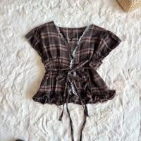 ราคา Nova top เสื้อครอปฉลุโบว์น่ารักๆ (24253605166)