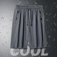 ราคา กางเกงขาสั้น มีกระเป๋า เอวยางยืด มีเชือก ทำจากผ้าไหมเย็น ระบายอากาศ กางเกงกีฬา ขาสั้น (22694709082)