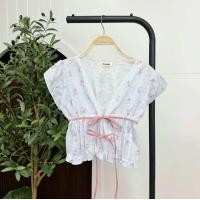 ราคา Nova top เสื้อครอปฉลุโบว์น่ารักๆ (24253605170)