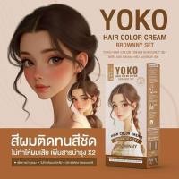 ราคา มีให้เลือก 14 เฉดสี โยโก๊ะ แฮร์ คัลเลอร์ ครีมYOKO สีย้อมผม Yk เพิ่มการบำรุงผม มีสารสกัดจากธรรมชาติ (24353587346)