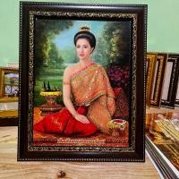 ราคา กรอบรูป พระสุพรรณกัลยา ขนาด 26x32 ซม วัดรวมกรอบ มีขาตั้งและที่แขวนผนัง เป็นของขวัญ ที่ระลึก สักการะบูชา (20543729611)