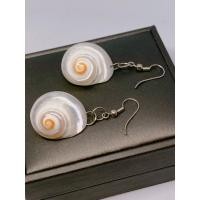 ราคา ต่างหูเปลือกหอยตากวางขัดมุก เปลือกหอยแท้ แฟชั่นชายทะเล (3033508519)