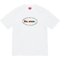 ราคา New Supreme Nothing Else Top TEE alphabet rainbow print short sleeved T shirt for men and women (17463360116)