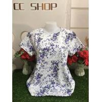 ราคา เสื้อลายดอกสาวอวบ เสื้อแฟชั่นผญ สาวอวบ เสื้อลายดอก เสื้อสงกรานต์ รุ่น8846 (23696019266)