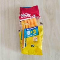 ราคา Gillette Super Thin ยิลเลตต์ ด้าม มีด โกน หนวด ด้ามเหลือง 5 1 ด้าม แพค 5 ด้าม ฟรี 1 ด้าม รวม 6 ด้าม (23653864173)