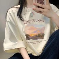 ราคา เสื้อยืดแขนสั้นสาวอวบผู้หญิง เสื้อผ้าแฟชั่นวัยรุ่นน่ารัก oversize เสื้อโอเวอร์ไซส์เกาหลี เสื้อยืดคนอ้วนลายการ์ตูนสตรีท (22853785851)