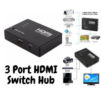 ราคา 1080P HDMI 3 Port HDMI Switch Hub 3 Port 1080P Video HDMI Switch Switcher Splitter (17165902915)