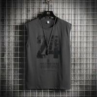 ราคา PC SHOP เสื้อกล้ามผู้ชาย เสื้อใส่ออกกำลังกาย เล่นกีฬา ฟิตเนส บาสเกตบอล เสื้อยืดสกรีนลาย 24 พร้อมส่ง รุ่น 006 (21000187867)