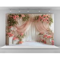 ราคา ฉากหลังดอกไม้ฤดูใบไม้ผลิสำหรับถ่ายภาพพื้นหลังม่านสีขาวและสีชมพูงานให้ของขวํญเด็กเจ้าสาวฉากหลังในสตูดิโอ (24275181864)