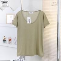 ราคา มาใหม่ เสื้อคอยู ผ้าสลาฟ บาง เบา ใส่สบาย (21915070814)