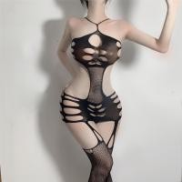 ราคา พร้อมส่งจากไทย ชุดเดรสเซ็กซี่ เว้าลำตัว ถุงน่องยาว ตาข่ายสีดำ ผ้ายืด ไซร์ 40 65กิโลกรัม (21358603129)