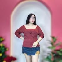 ราคา เสื้อสาวอวบร้านแป้งแฟชั่น Set 2 ชิ้นเสื้อสายเดี่ยวเกาะอกข้างในแขนยาว รอบอก38 44 ยาว21 สินค้ามีพร้อมส่ง จัดส่งไวมาก (13445607131)