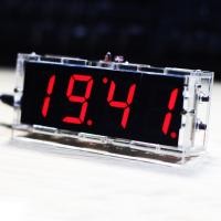 ราคา 4 Digit Digital LED Clock Temperature Date Time Display with Transparent Case ชุดประกอบนาฬิกา DIY สีแดง (764332382)