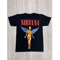 ราคา เสื้อยืดพิมพ์ลายหน้าหลังวงNirvana (22703691096)