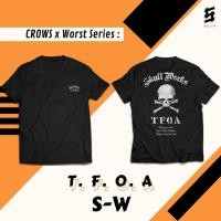 ราคา พร้อมส่ง ใหม่ Tfoa Cotton Combed 24s Skull Works Crows X Worst T Shirt (21426909009)