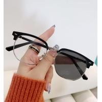 ราคา แว่นตา แว่นตาเปลี่ยนสี แว่นสายตาสั้น แว่นกันแดด ยูวี400 ปรับแสงอัตโนมัติไร้ขอบที่กรองแสงสีฟ้า (24167411384)