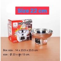 ราคา หม้อไฟสแตนเลส หม้อจิ้มจุ่ม ไม่มีปล่อง ไม่มีฝาขนาด20 และ 22 ซม หม้อต้มยำสแตนเลส K264 K240 16 6880 (16527098633)