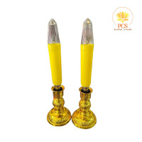 ราคา กระถางธูปไฟฟ้า มีธูป 3 5 9 ดอก เทียนไฟฟ้าสีเหลือง แดง ชุดธูปเทียนไฟฟ้า 3 9 (23207590121)