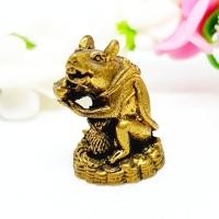 ราคา หนูมุสิกะถือก้อนทอง ประทับบนกองเงินกองทอง เนื้อทองเหลือง ประมาณ3ซม เหมาะสำหรับตั้งบูชาถวายองค์พระพิฆเนศ (11923105202)