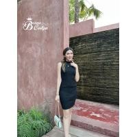 ราคา มินิเดรสผ้าไหมพรม งานเข้ารูป ทรงคอตั้งแขนกุด สวยเก๋จัดเต็มไปเลยงานนี้ เป็นงานไหมพรมผ้าร่อง เนื้อผ้านุ่ม ไม่หนา ผ้ายืดตามตัว (18821353110)