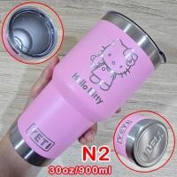ราคา แก้วน้ำเยติ HELLO KITTY 30oz 900ml Logoเลเซอร์ สีพื้น เก็บความเย็น ร้อน สีไม่ลอก สแตนเลส304 ขวดน้ำ กระติกน้ำ YT N2 (23296830873)