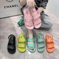 ราคา รองเท้าแตะรัดส้น วินเทจ สีสันสดใส ยางนิ่มใส่สบาย 048 (22487254907)