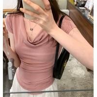 ราคา เสื้อยืดแขนสั้น ปาดไหล่ เสื้อเปิดไหล่ 5สี4ไซส์ เสื้อครอปสำหลัผู้หญิง สไตล์เกาหลี No 388 (23878092331)