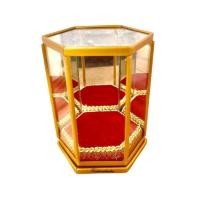 ราคา ตู้ครอบพระ ตู้พระ ตู้กระจกหกเหลี่ยม หลังกระจกเงา ขนาด 3x3x4 นิ้ว (18716242005)