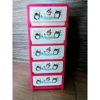 ราคา เก๊ะลิ้นชักพลาสติก ตู้เก็บของ ลิ้นชักอเนกประสงค์ เก๊ะลิ้นชักอเนกประสงค์ลายแพนกวิน 5ชั้น สีฟ้า สีชมพู ใส่เครื่องประดับ ของชิ้นเล็กน้อยๆ (15970851708)