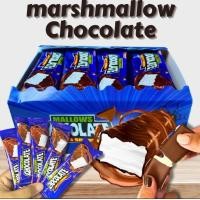 ราคา 24ชิ้น มาร์ชเมลโล่เคลือบช็อกโกแลต มาร์ชเมลโลว์ เคลือบช็อกโกแลต Mallow Chocolate ช็อกโกแลต มาชเมโล่ Mashmellow MALLOWS CHOCOLATE มาร์ชเมลโล่ว์เคลือบช็อคโกแลต ขนมตัวดังในติ๊กต๊อก มีฮาลาล อร่อยหนึบหนับ (