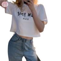 ราคา เสื้อครอป เอวลอย เสื้อวินเทจ แขนสั้น สกรีนลาย เสื้อวัยรุ่น TS1052 (19478079326)