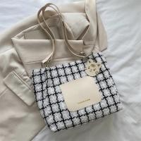 ราคา QIUQIAN กระเป๋าสะพายไหล่แฟชั่นย้อนยุคสำหรับผู้หญิงใหม่ความจุมากเดินทางพิมพ์ลายถุงแฟชั่น (24025218390)