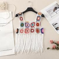 ราคา เสื้อกั๊กสายเดี่ยวถักสไตล์ชาติพันธุ์สำหรับผู้หญิงในช่วงฤดูร้อน เสื้อคลุมแบบโบว์สไตล์โบฮีเมียน ผ้าฝ้ายโพลีเอสเตอร์ ปกติ (23146819379)