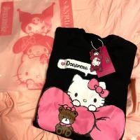 ราคา เสื้อยืดคอกลมแขนยาวผู้หญิงทรงหลวมพิมพ์ลายแมวคิตตี้สีดำคอตตอนแท้ Outlet สไตล์เกาหลี แฟชั่นฤดูใบไม้ร่วง (23369959149)