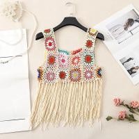 ราคา เสื้อกั๊กสายเดี่ยวถักสไตล์ชาติพันธุ์สำหรับผู้หญิงในช่วงฤดูร้อน เสื้อคลุมแบบโบว์สไตล์โบฮีเมียน ผ้าฝ้ายโพลีเอสเตอร์ ปกติ (23146819386)